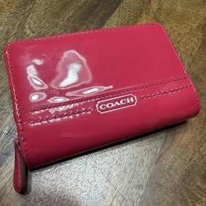 Coach Patent Park Wallet Pink